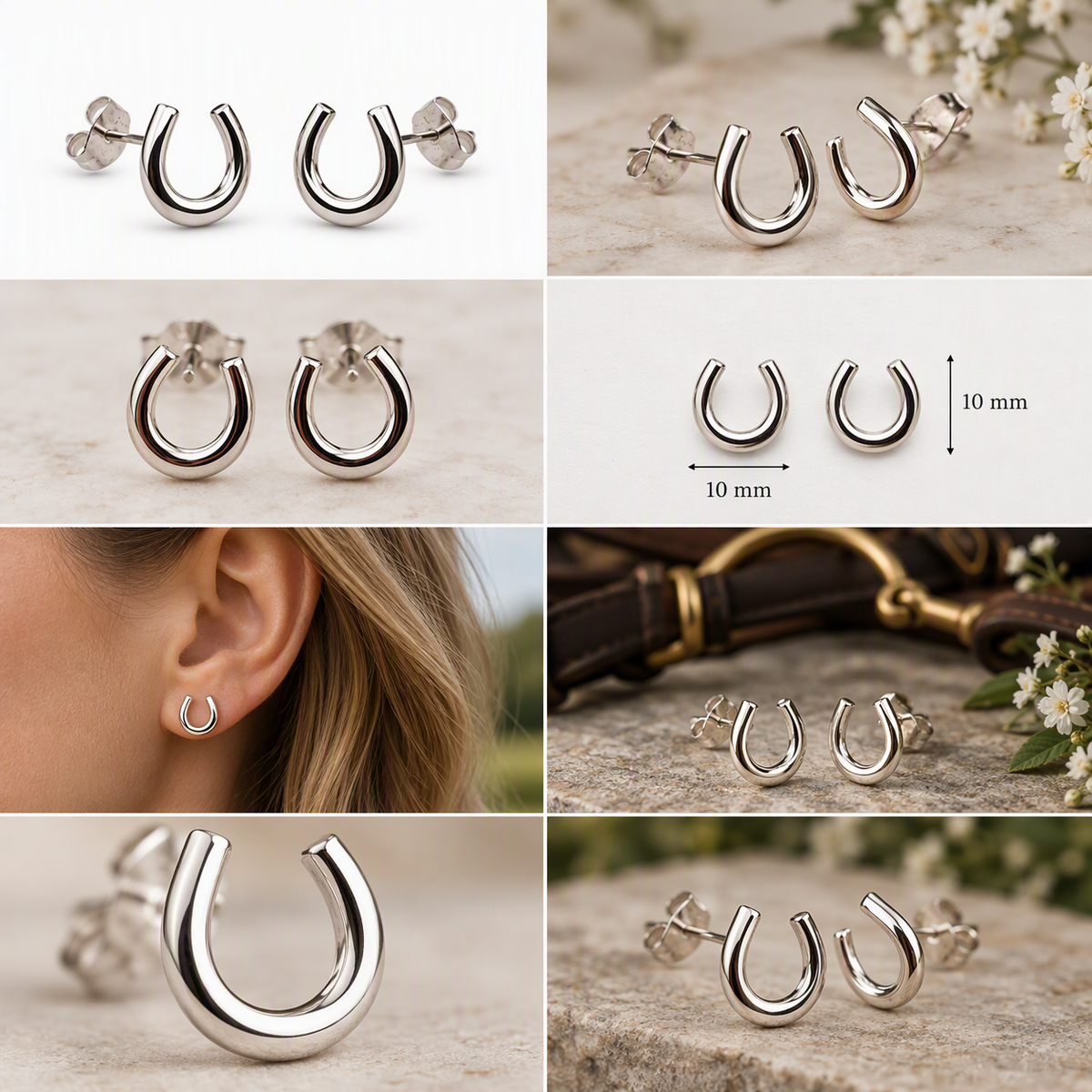 Horseshoe Stud Earrings
